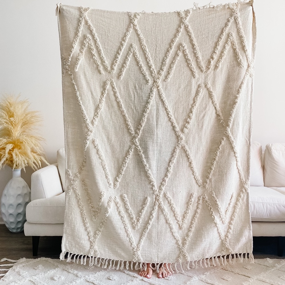 Busa Designs Boho Fringe Throw Blanket